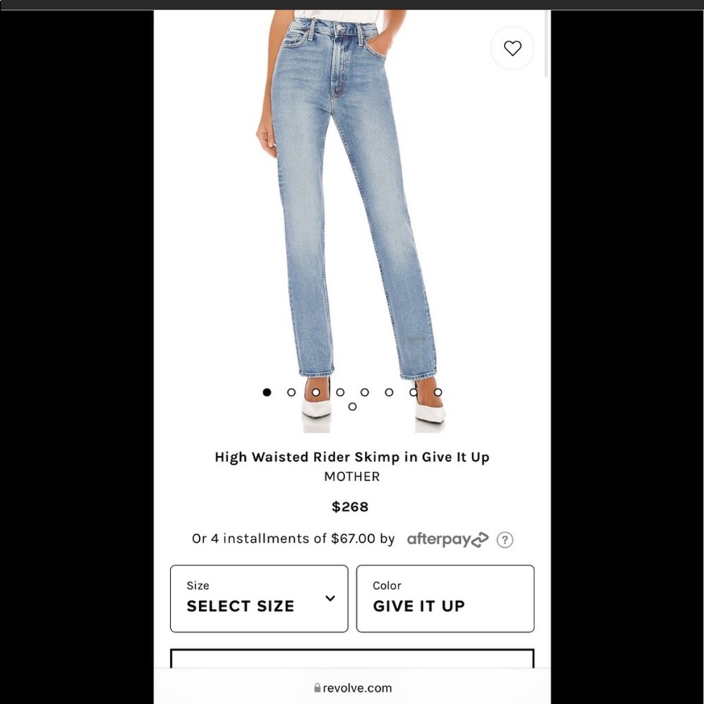 Mother denim high rider skimp $268